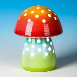 Ceramic Bisque Large Mushroom Lantern